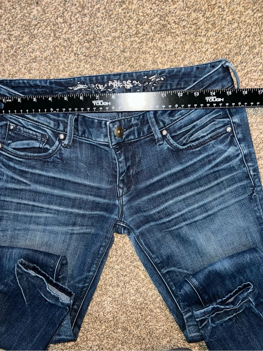 Express Stella Low Rise Skinny Jeans Women’s Size 4 Dark Wash Stretch Denim Y2K